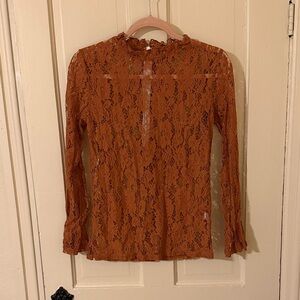 Lace Rust layering Top